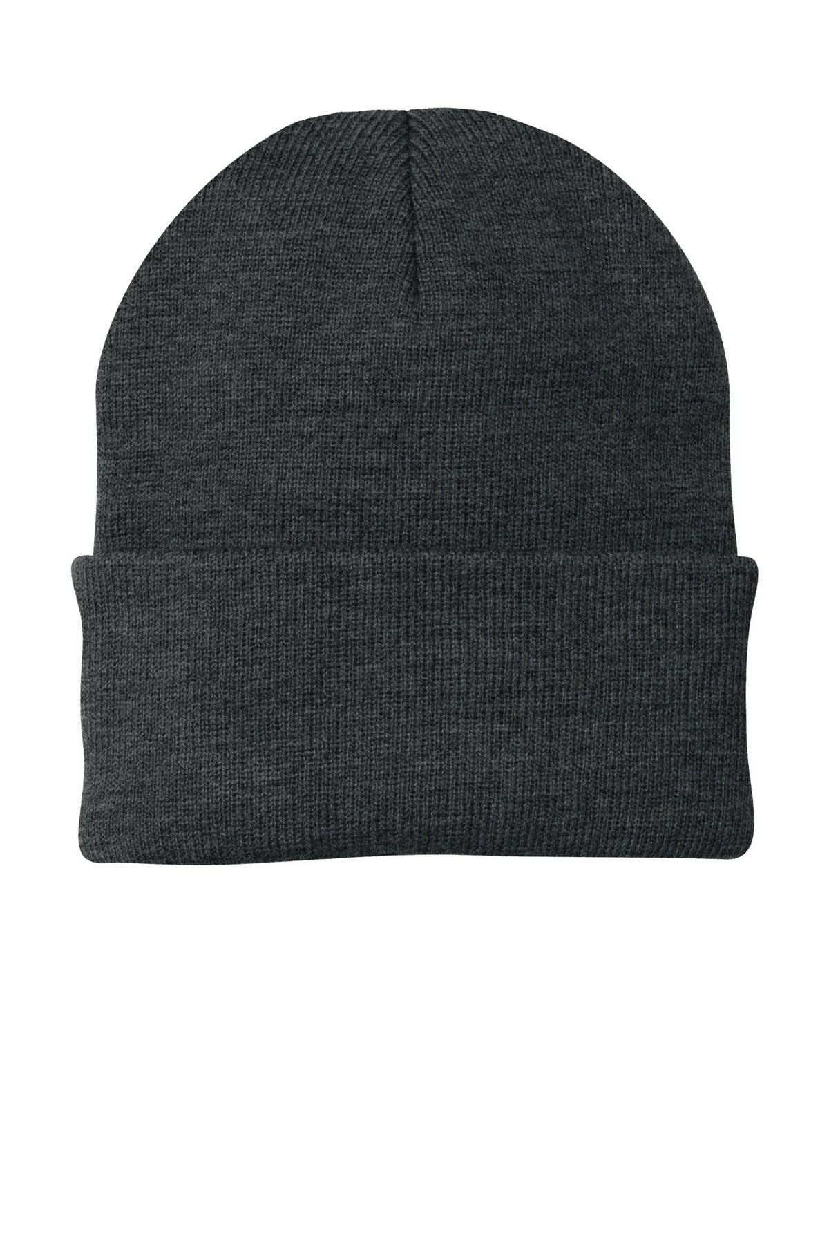 Charcoal heather CP90 custom patch beanie