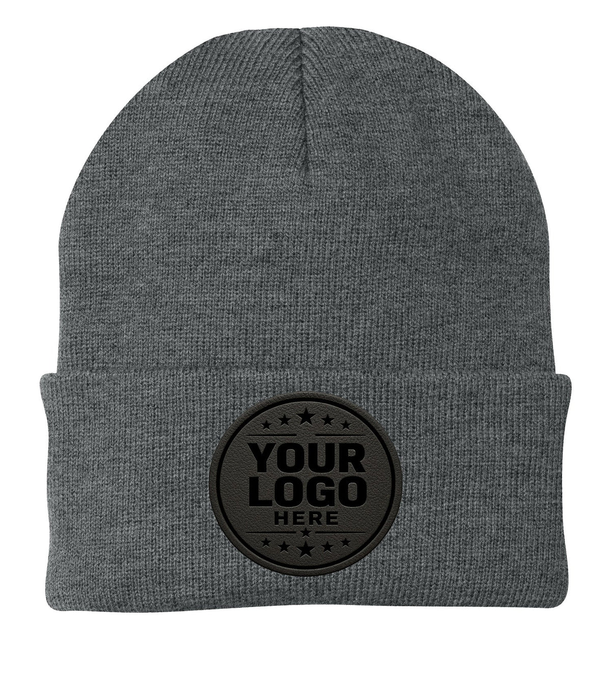 Custom patch beanie with company logo