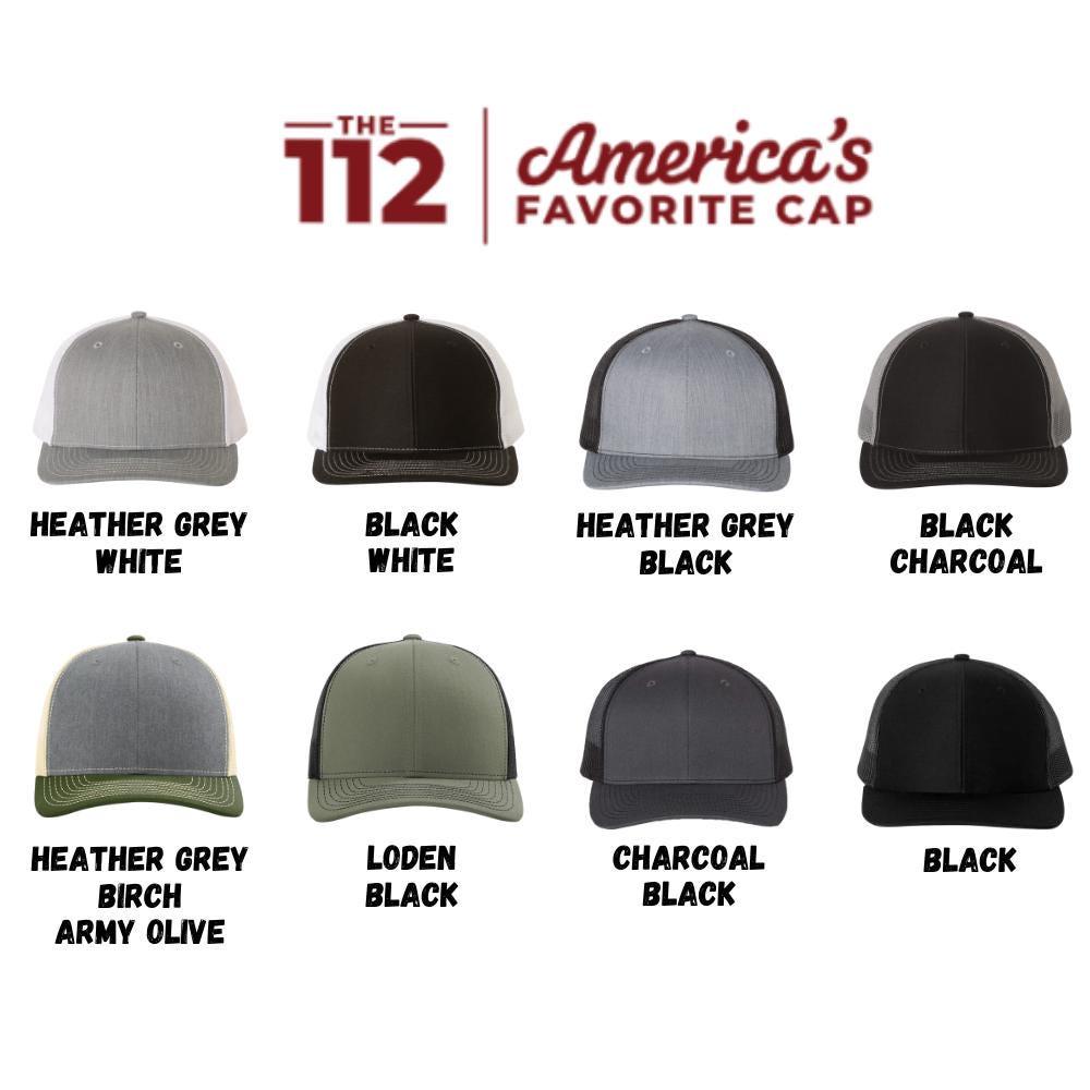 Custom Leather Patch Richardson 112 Trucker Hat
