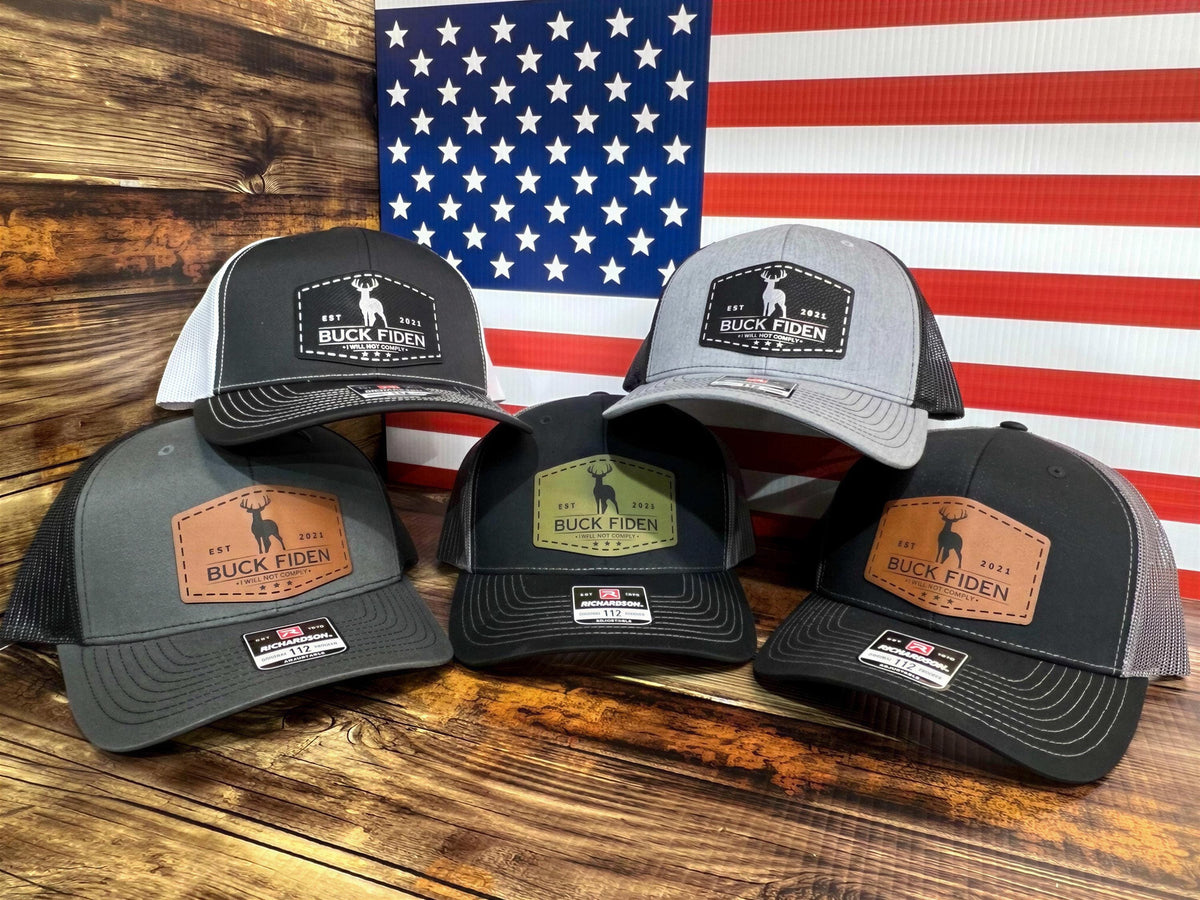 Custom Patch Hats, Richardson 112 Snapback | Leatherette Badge | Business Branding, Team Merch