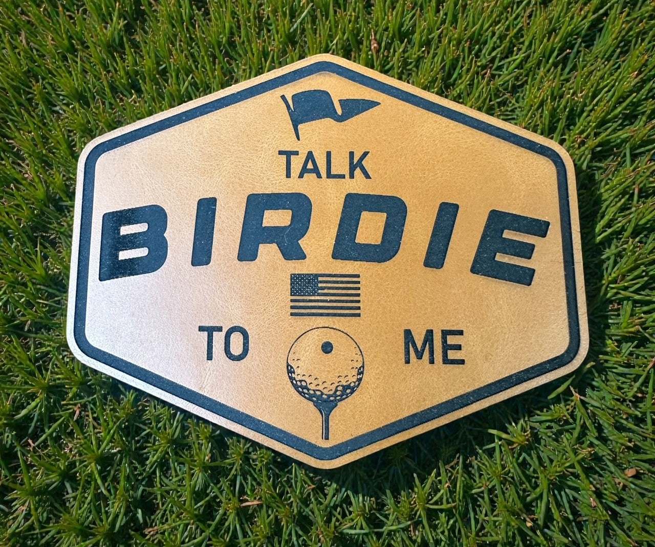 Laser engraved patches on premium leatherette and top grain leather