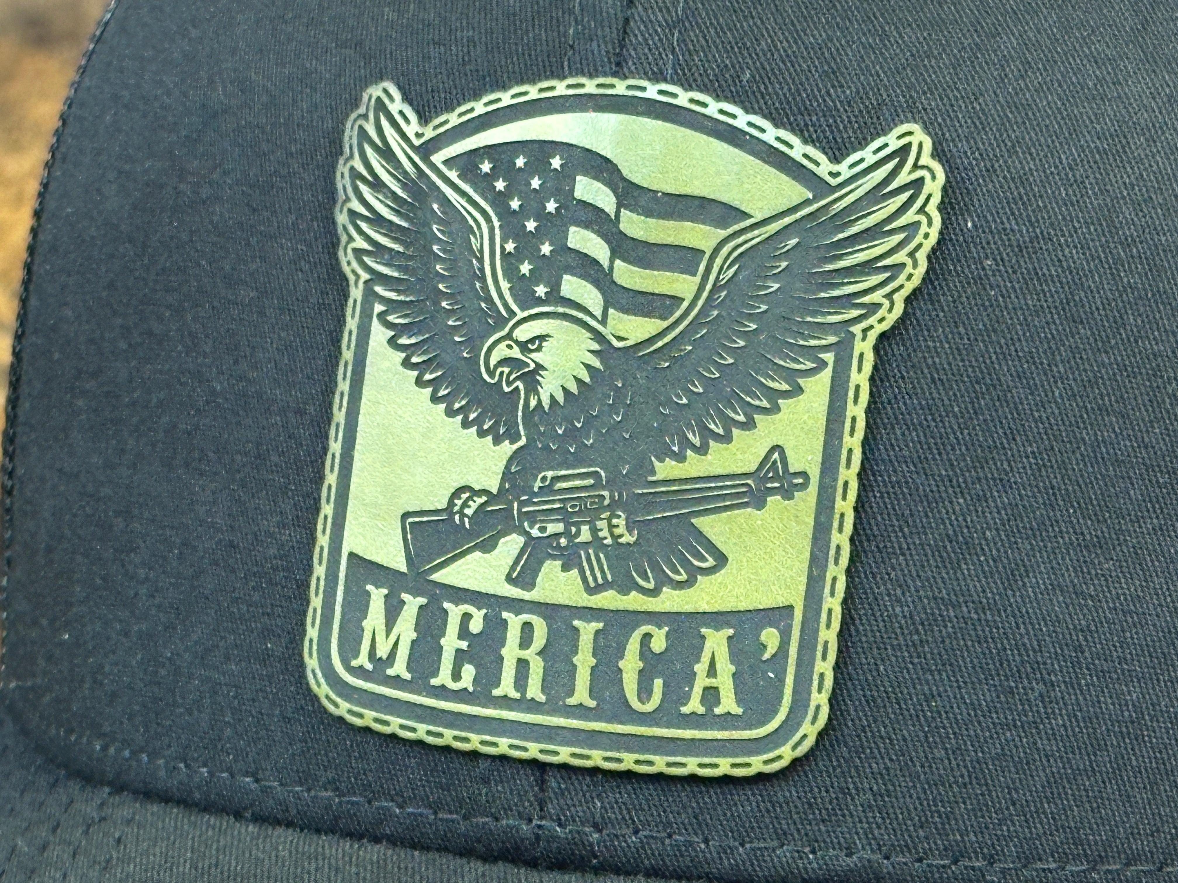 Merica Hat Custom Patch Hat Snapback Trucker Hat Funny Hat for Men