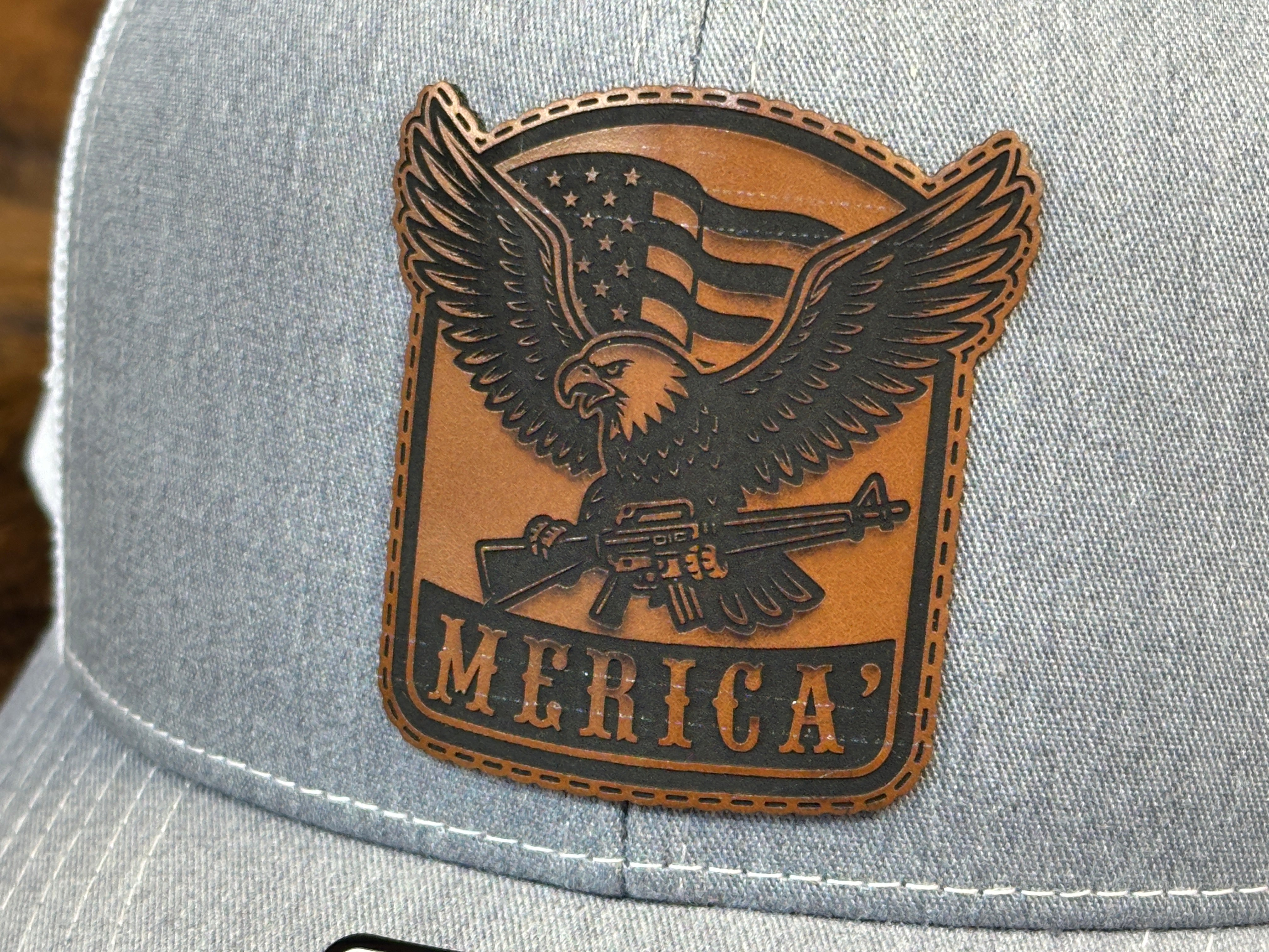 Merica Hat Custom Patch Hat Snapback Trucker Hat Funny Hat for Men
