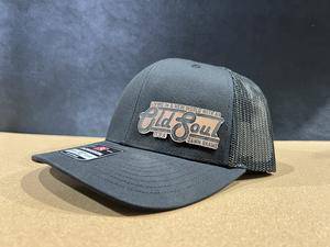 Old Soul Living in a New World Copper Patch on Richardson 112 Trucker Hat - Copper Engraved to black - F5 Custom Designs