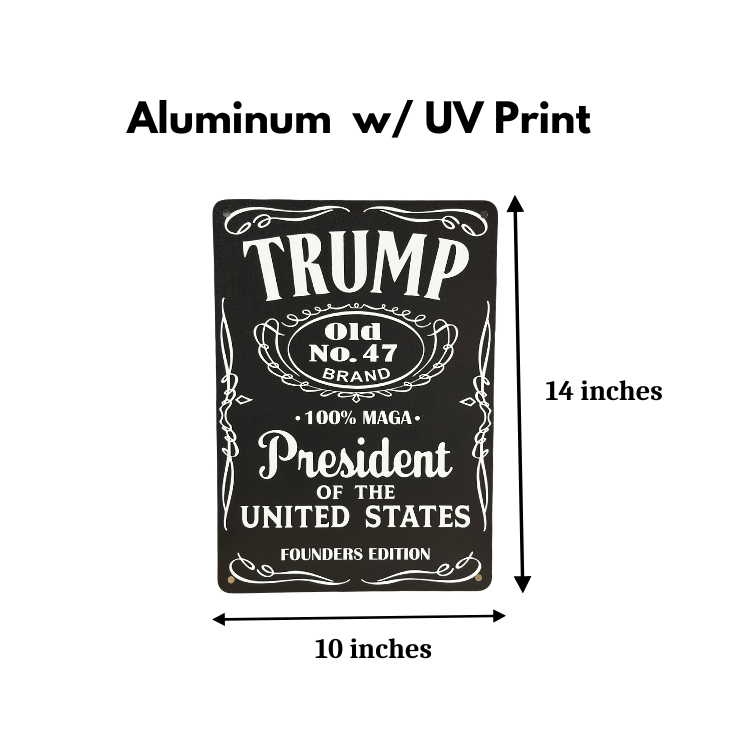 Vintage Trump 47 POTUS Commemorative Collectors Piece Aluminum UV Printed Sign Premium Quality Decor Man cave Decor  Funny Signs Yard Art Historic - F5 Custom Designs
