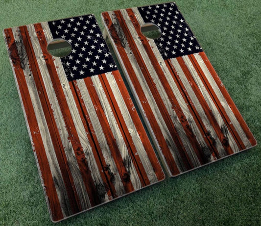 American Flag Complete Cornhole Board Set