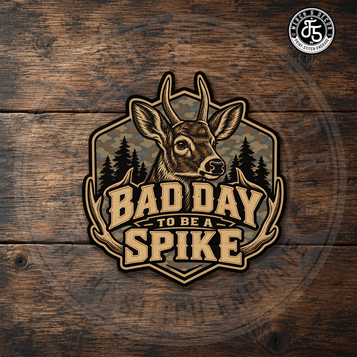Bad Day to Be a Spike UV Printed Hat Patch