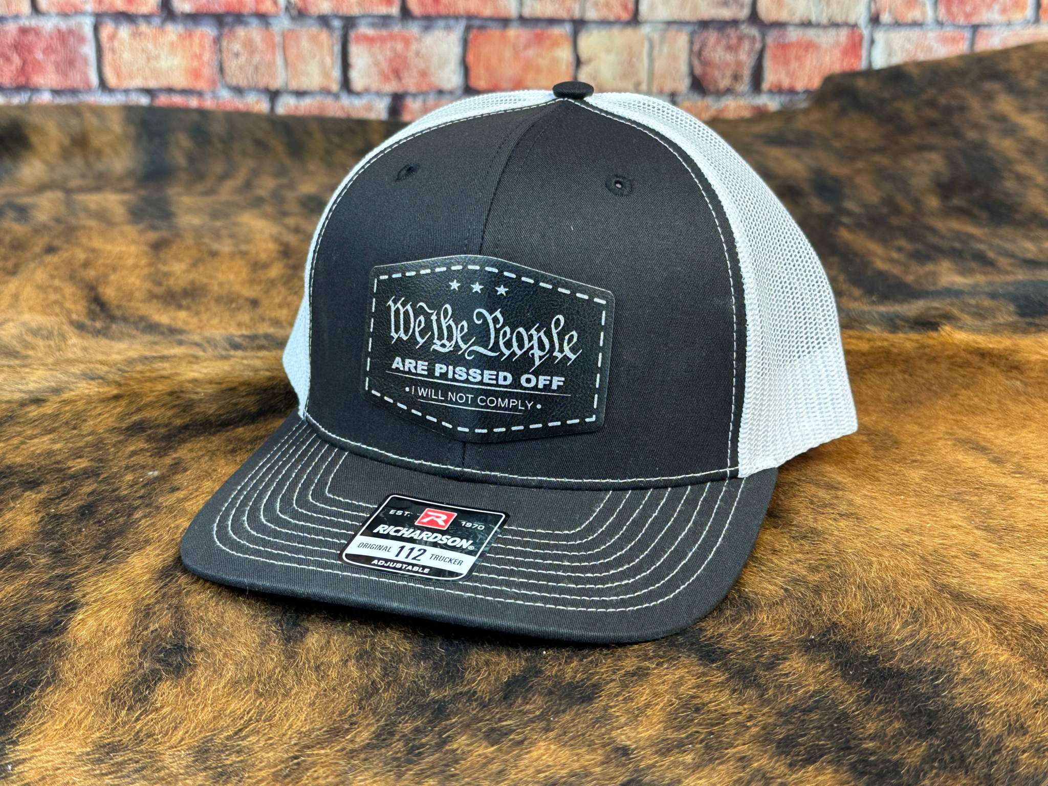 We The People Hat, Richardson 112 Trucker Hat, Custom hat Baseball Cap Summer Spring Winter