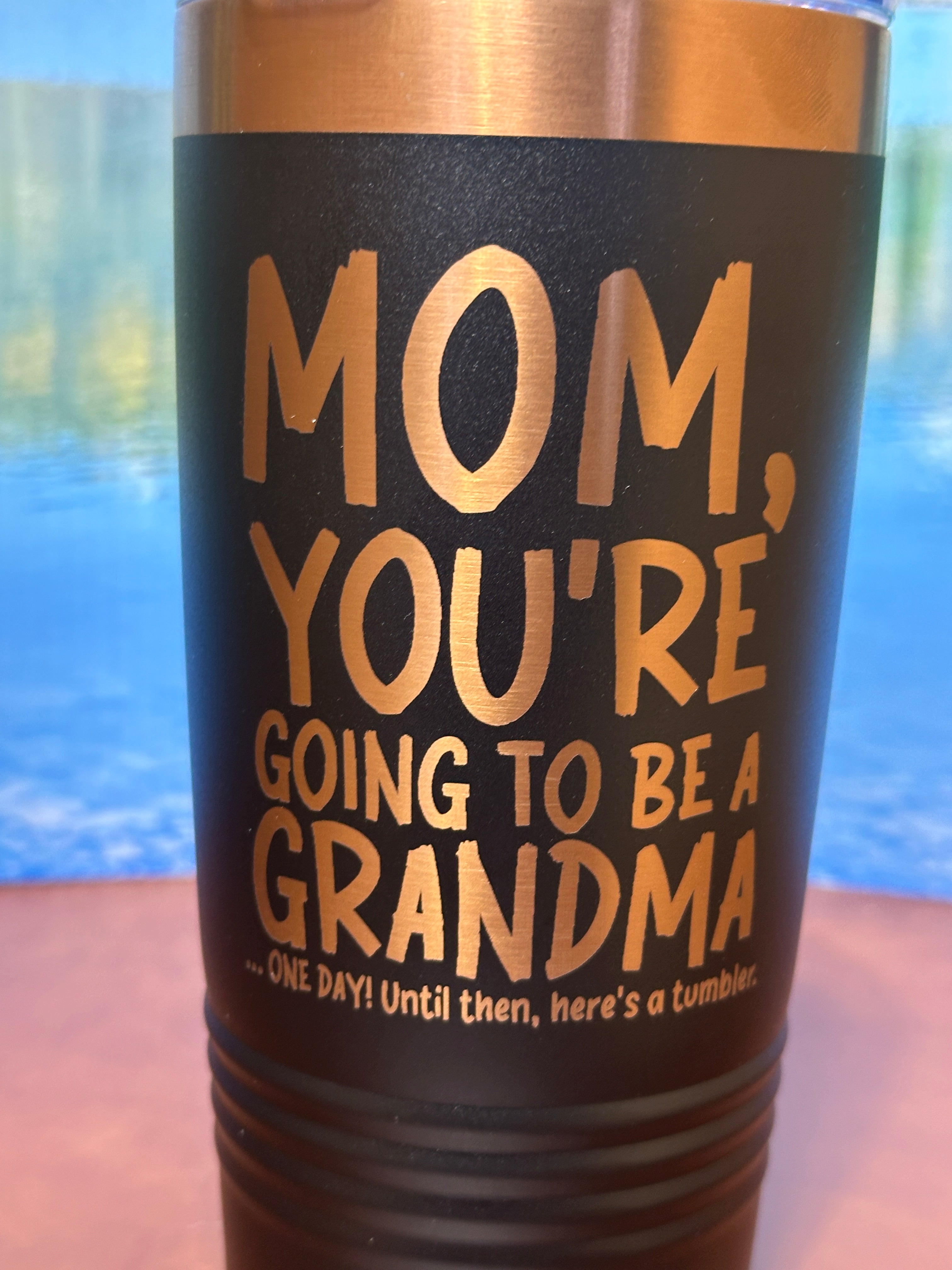 Mom Dad you're going to be a Grandma/Grandpa 20 oz Stainless Tumbler Gift Mom Joke Dad Joke