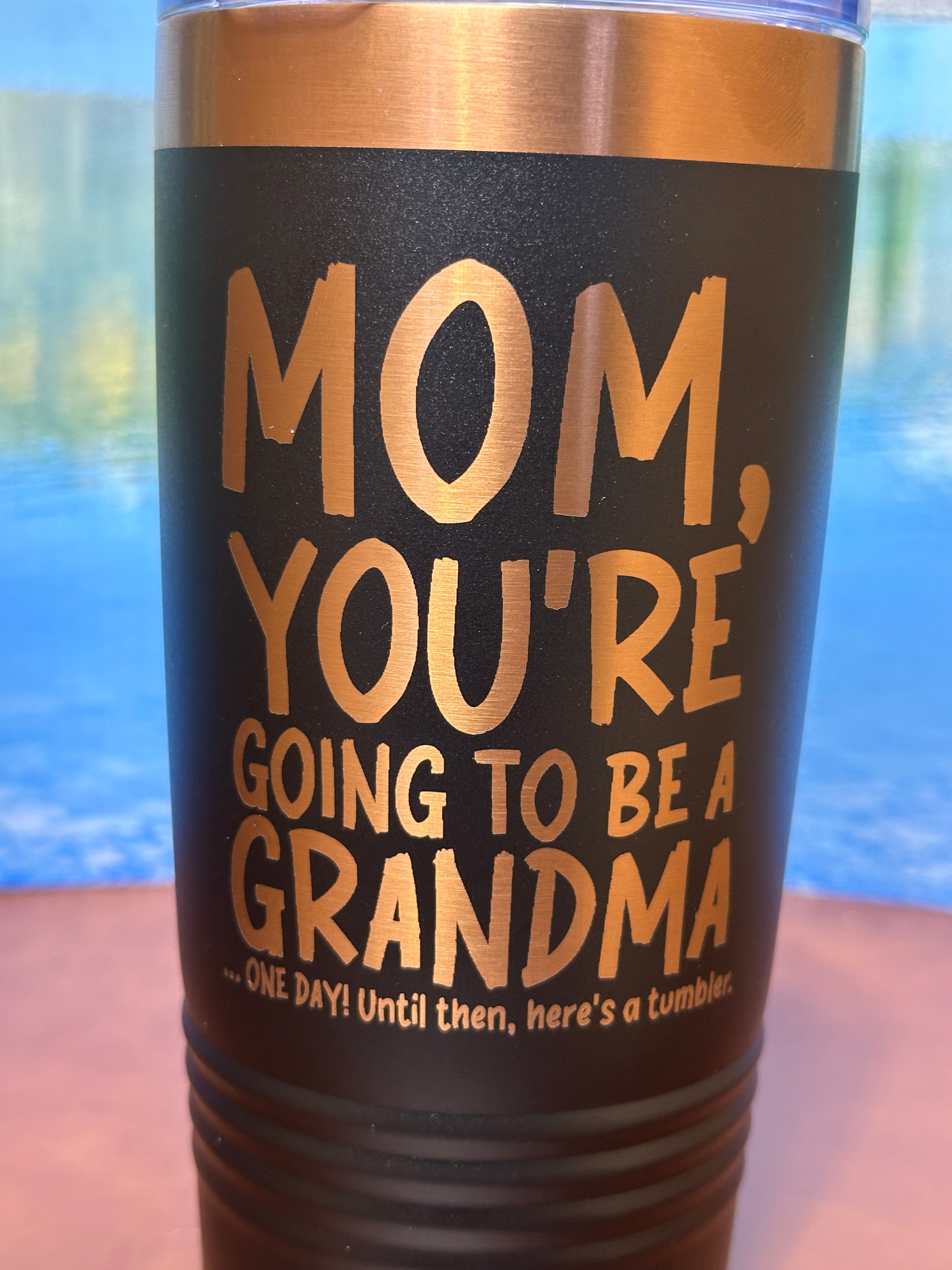 Mom Dad you're going to be a Grandma/Grandpa 20 oz Stainless Tumbler Gift Mom Joke Dad Joke