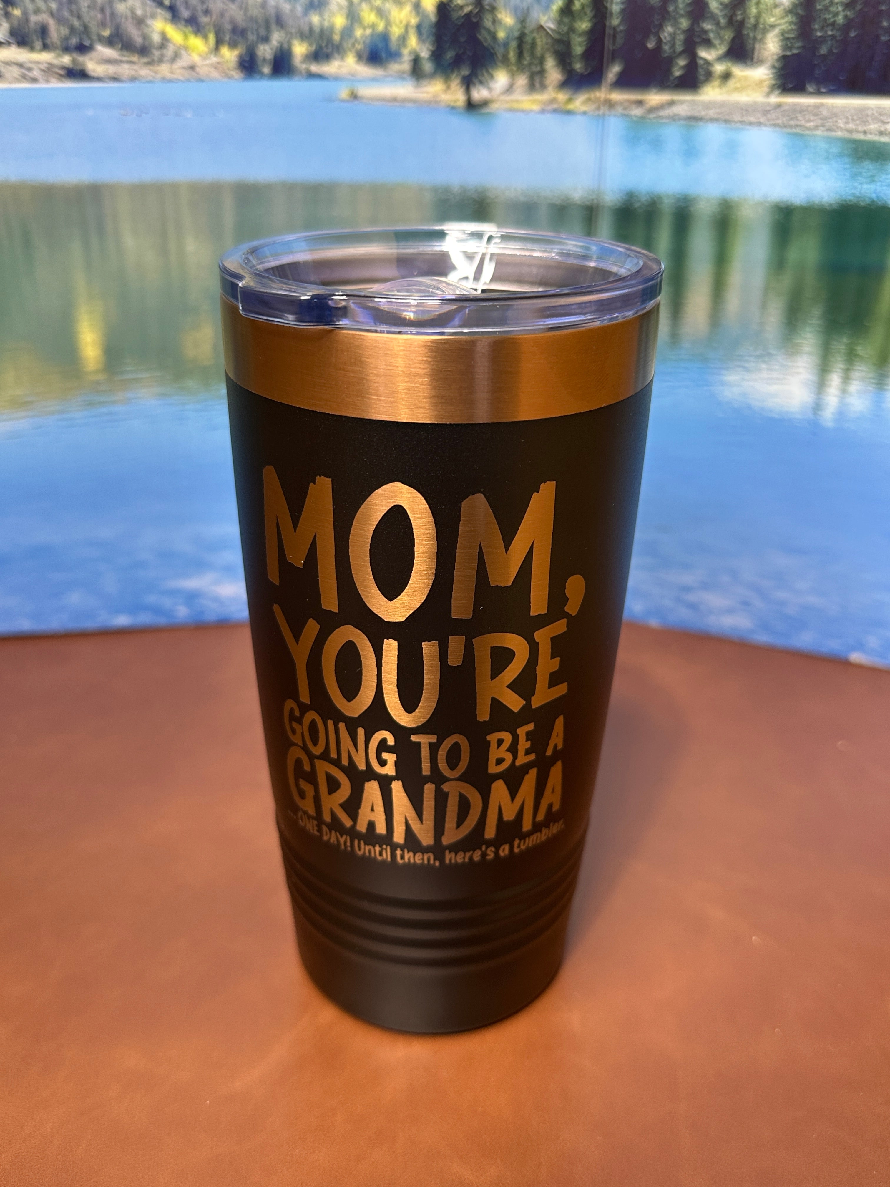 Mom Dad you're going to be a Grandma/Grandpa 20 oz Stainless Tumbler Gift Mom Joke Dad Joke