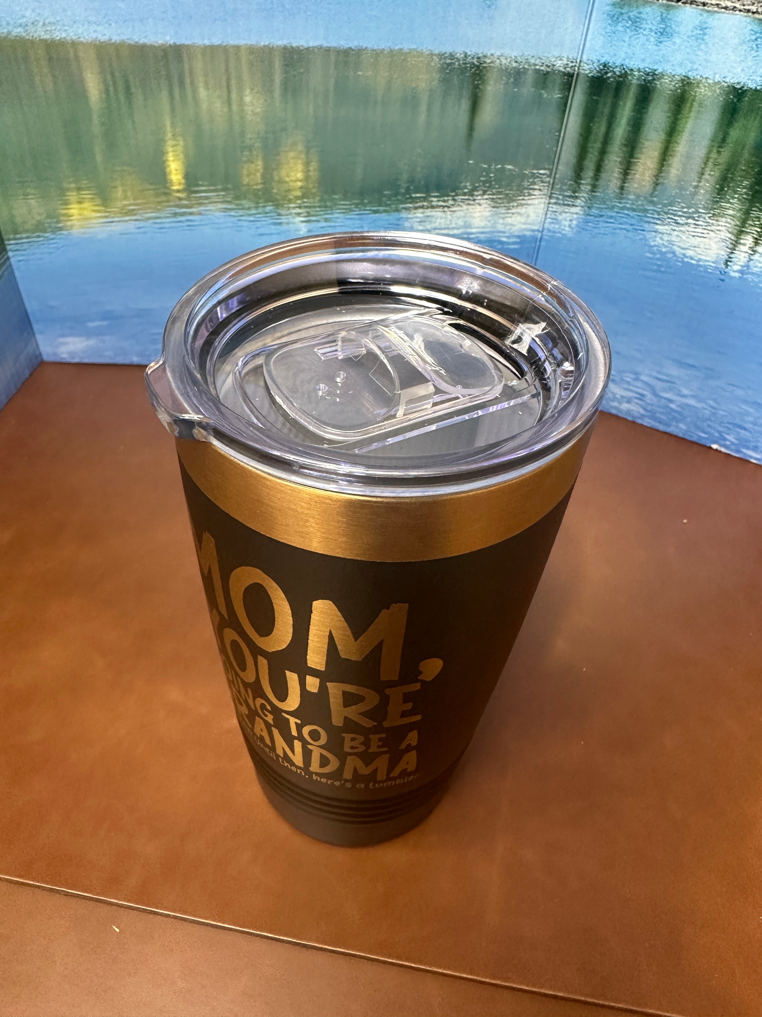Mom Dad you're going to be a Grandma/Grandpa 20 oz Stainless Tumbler Gift Mom Joke Dad Joke