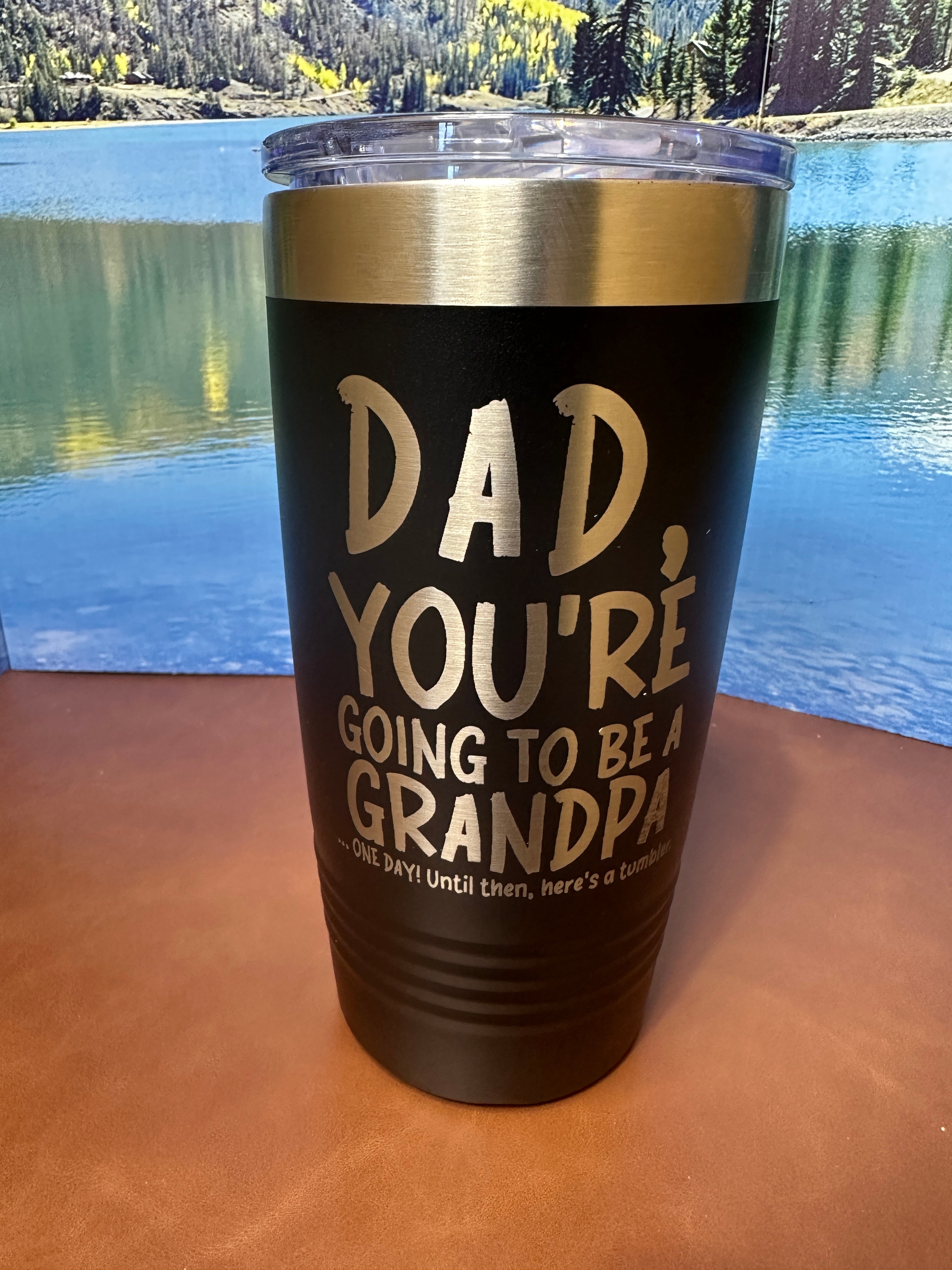 Mom Dad you're going to be a Grandma/Grandpa 20 oz Stainless Tumbler Gift Mom Joke Dad Joke
