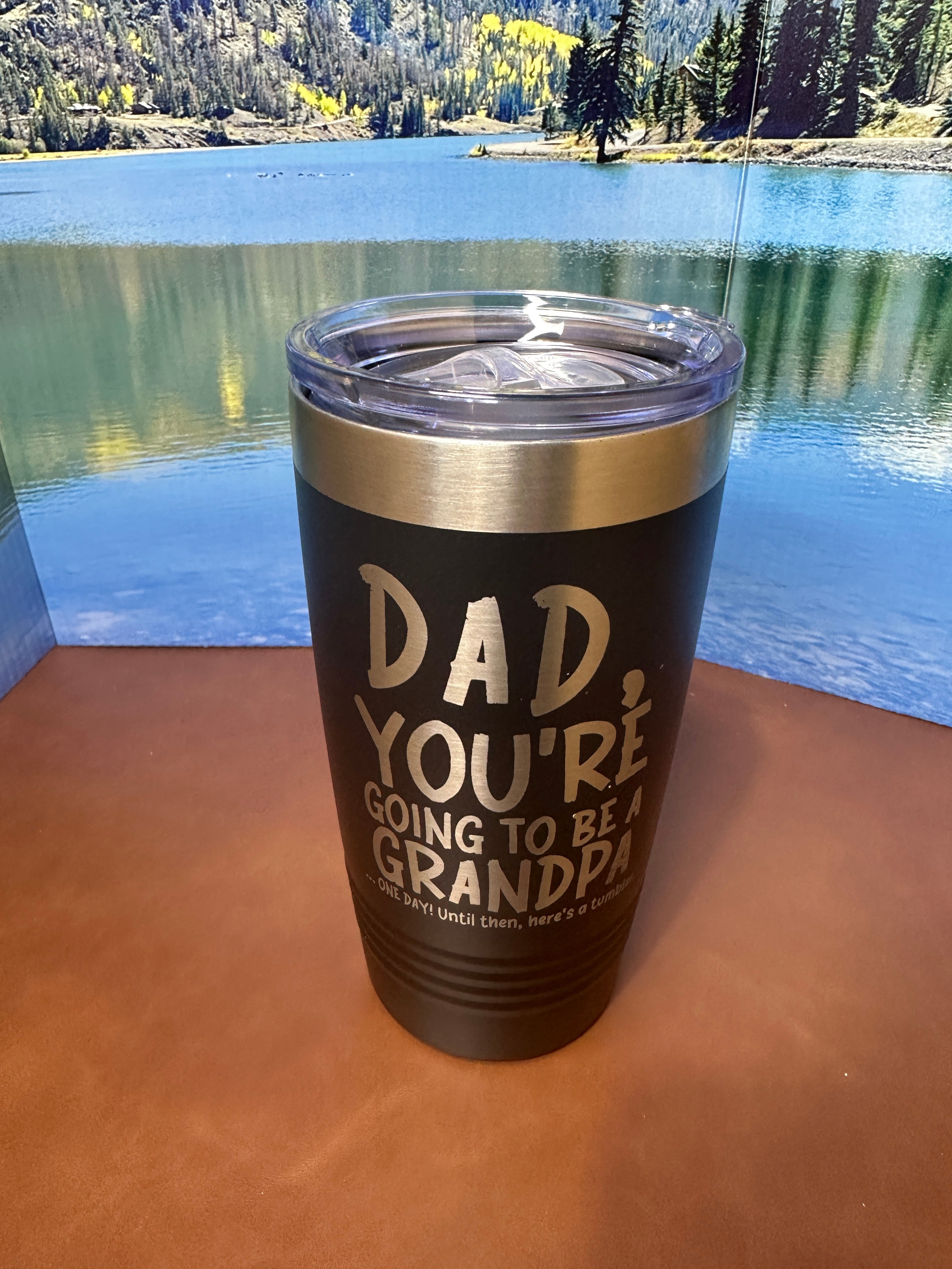 Mom Dad you're going to be a Grandma/Grandpa 20 oz Stainless Tumbler Gift Mom Joke Dad Joke