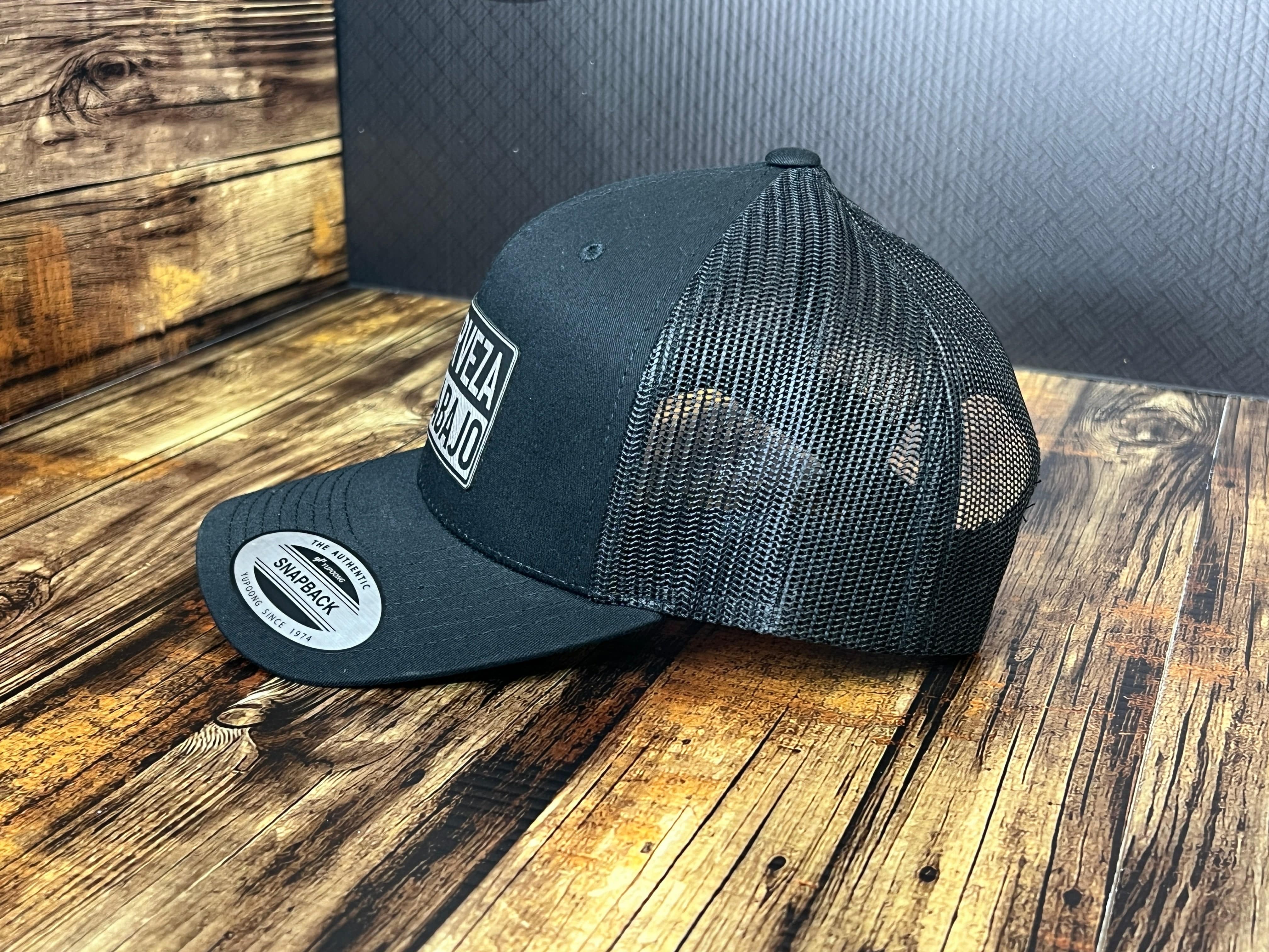 No Cerveza No Trabajo Hat with Custom Patch Made with Premium Leatherette on a Yupoong Classic Hat - F5 Custom Designs