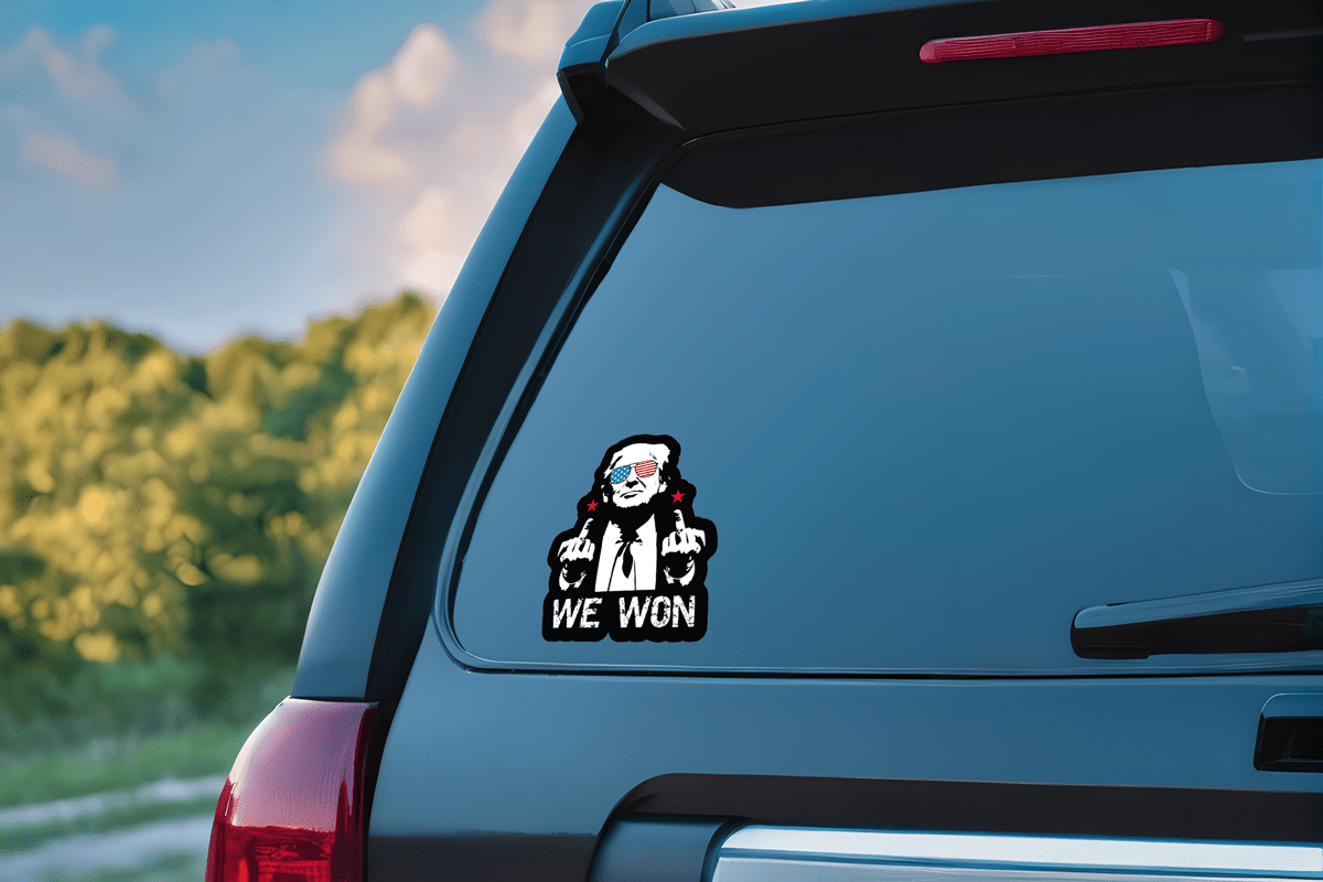 Trump We Won Stickers Car Decals - F5 Custom Designs