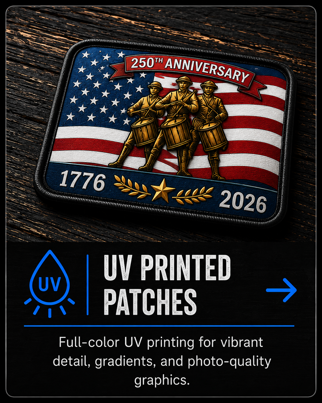 Custom UV Printed Hat Patches