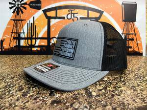 Faith Family Freedom Hat with a Premium Leatherette Patch! Richardson 112 Trucker Hat Baseball Cap Summer Winter - F5 Custom Designs