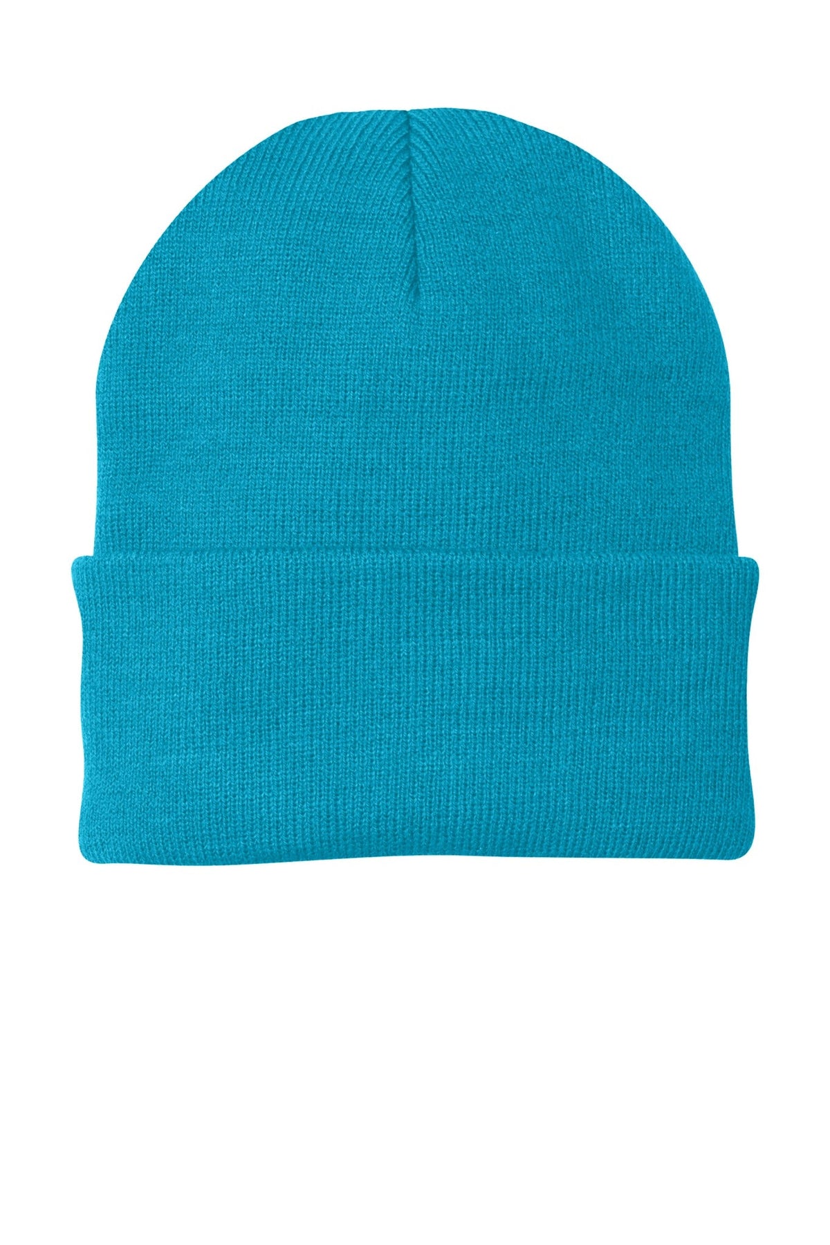 Neon blue CP90 custom patch beanie