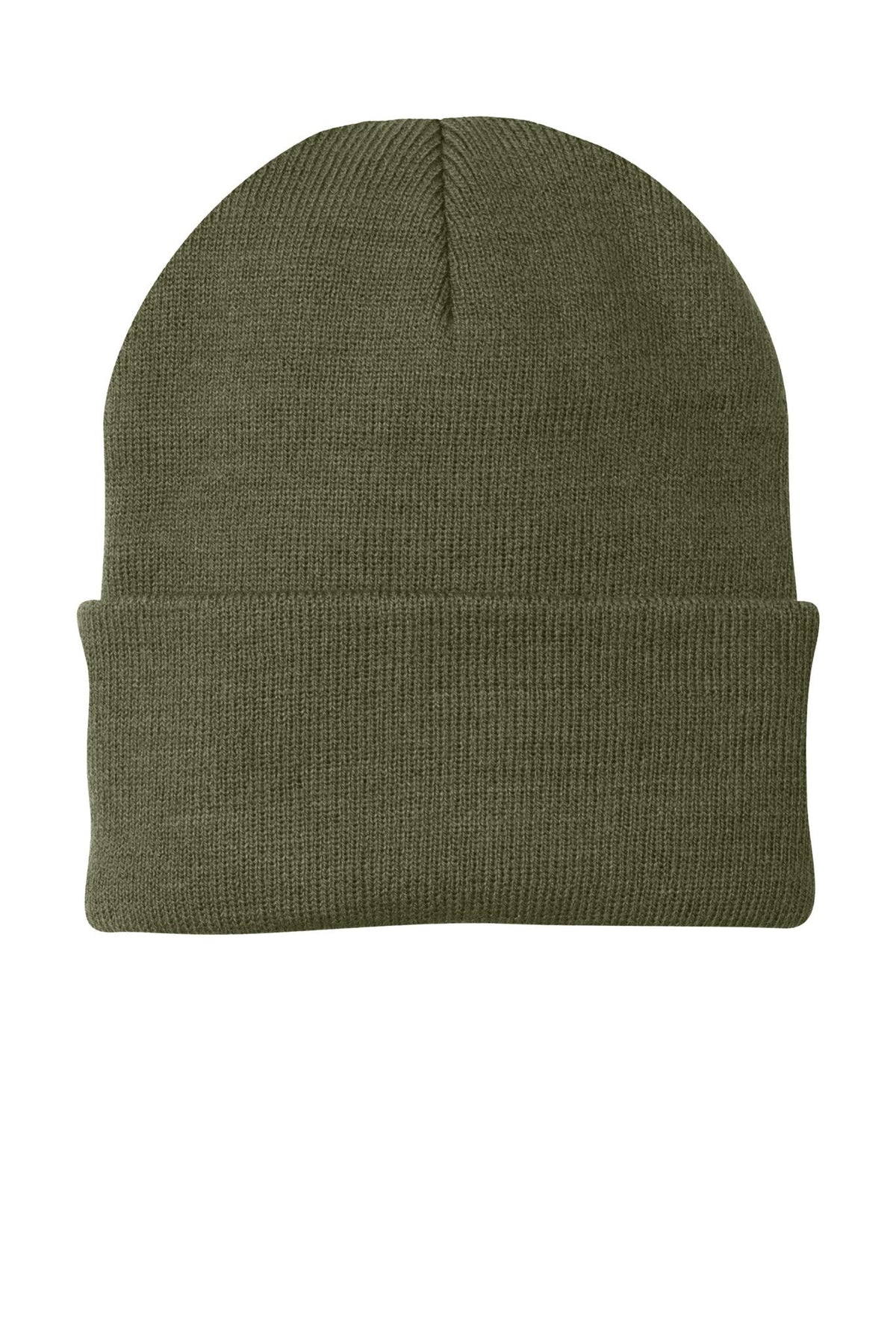 Olive drab green CP90 custom patch beanie
