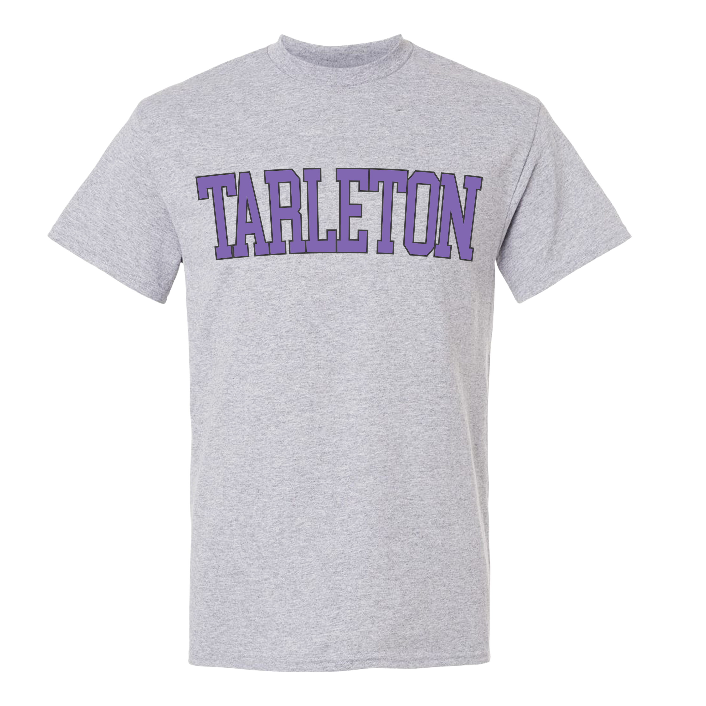 Sport grey retro Tarleton football team T-shirt with vintage varsity design
