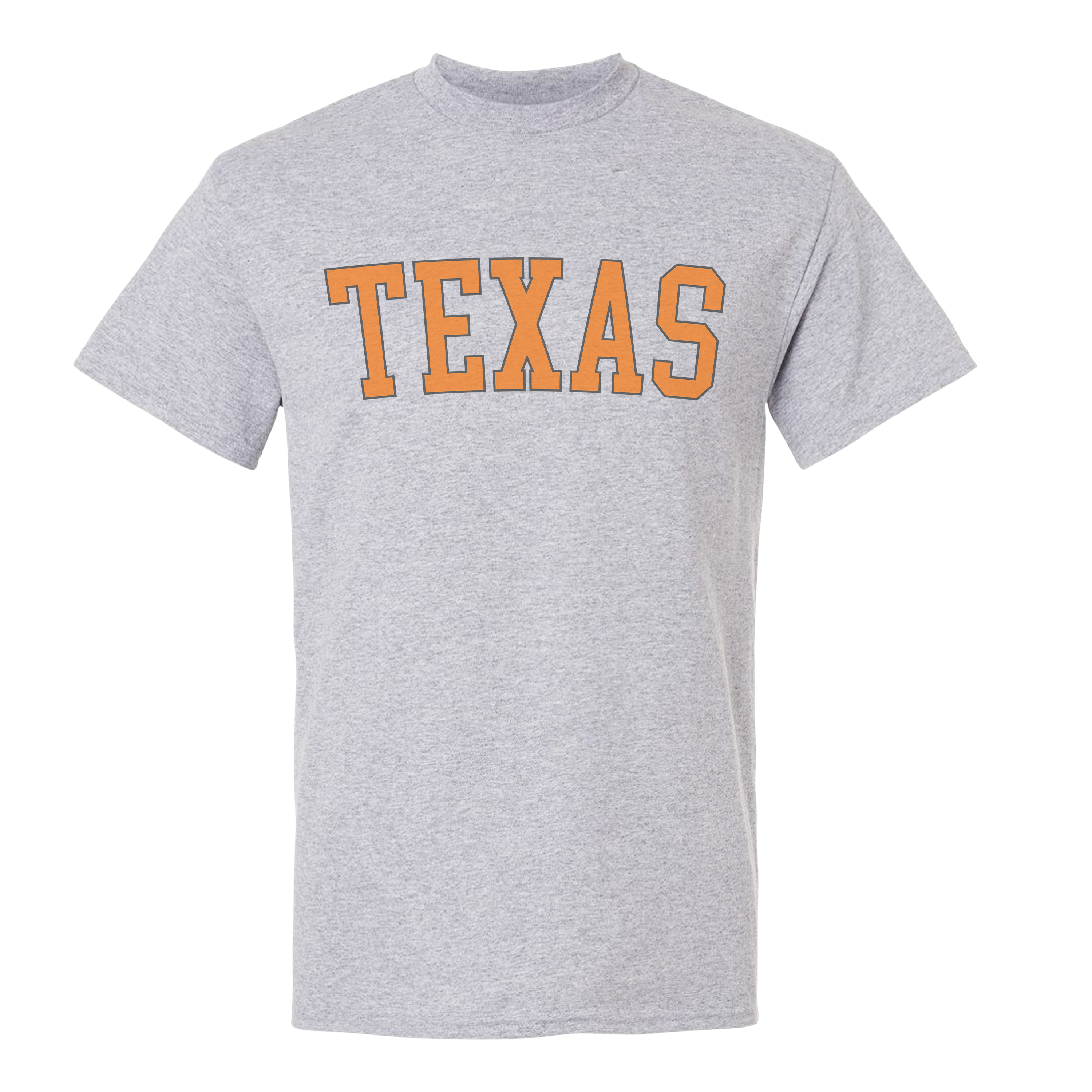 Sport grey vintage varsity Texas football team T-shirt with distressed collegiate lettering